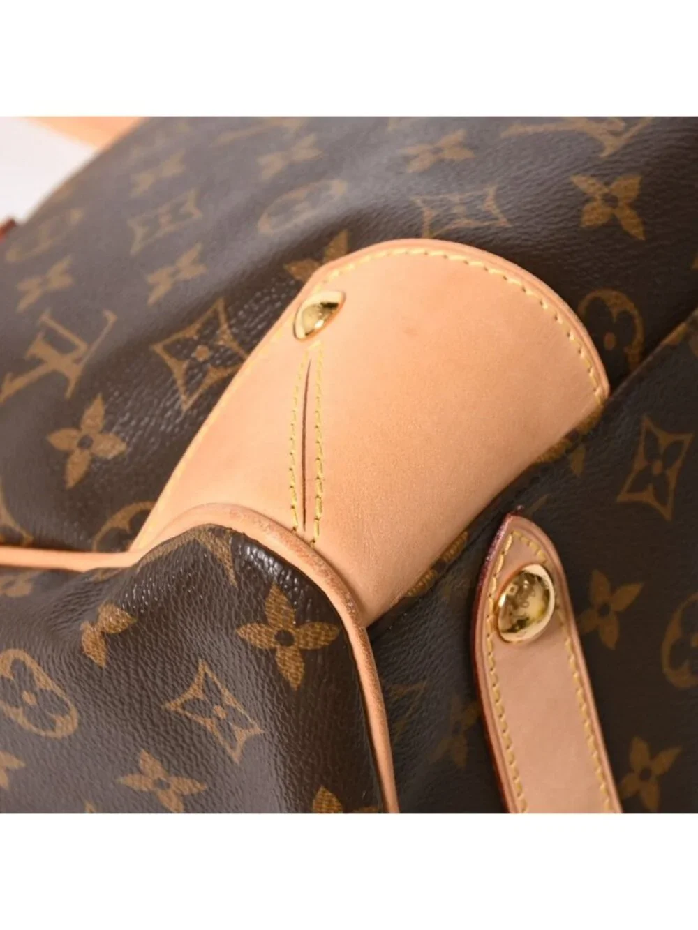 Louis Vuitton Retiro PM Monogram 2-Way Bag Brown Gold